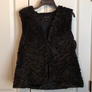 Classy Brown Faux Fur Vest